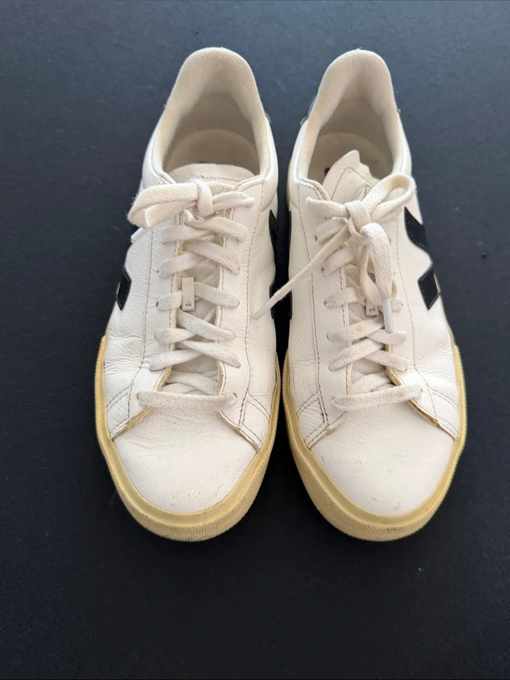 Veja Espalar Leather Sneakers with Black V Detail